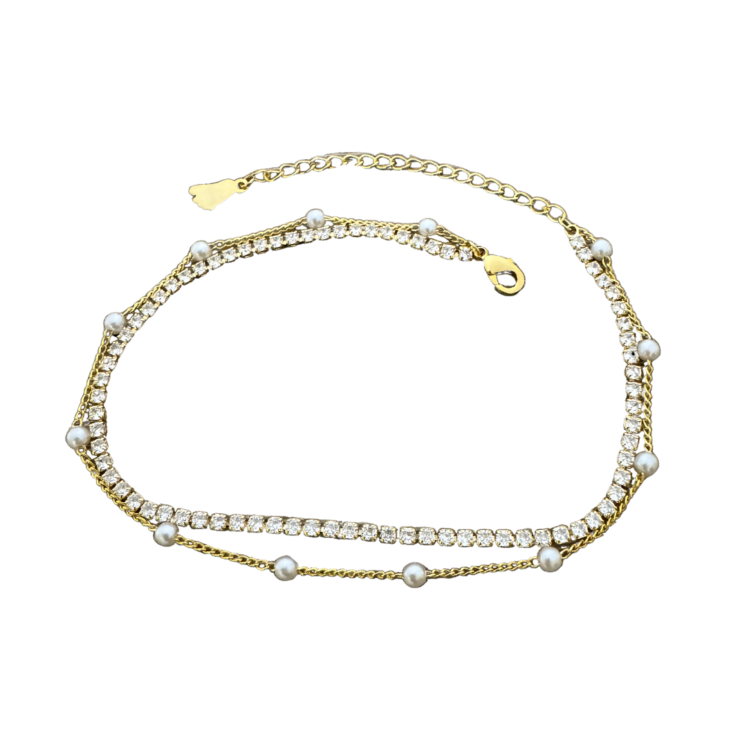 Tennis Pearl Anklet