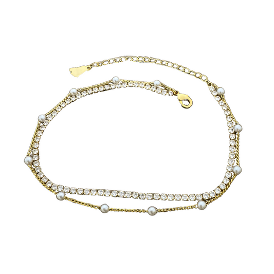 Tennis Pearl Anklet