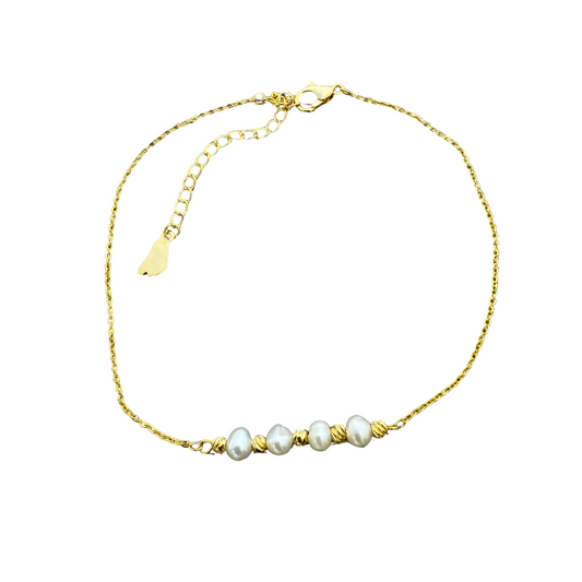 Four Pearls Anklet