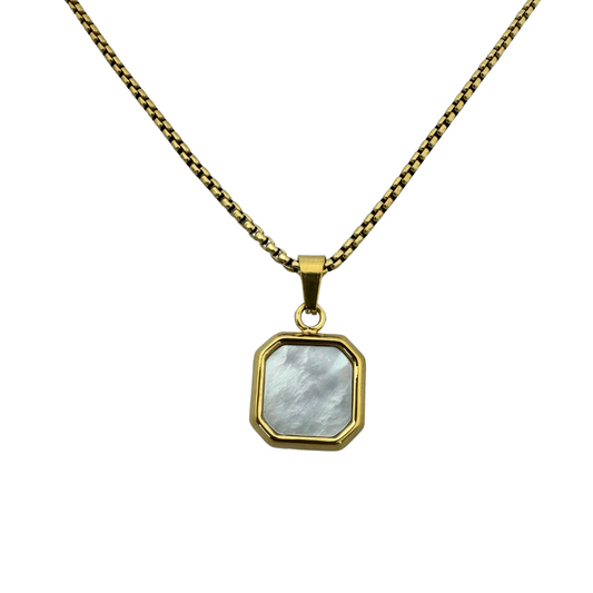 Mother of Pearl Geometric Necklace