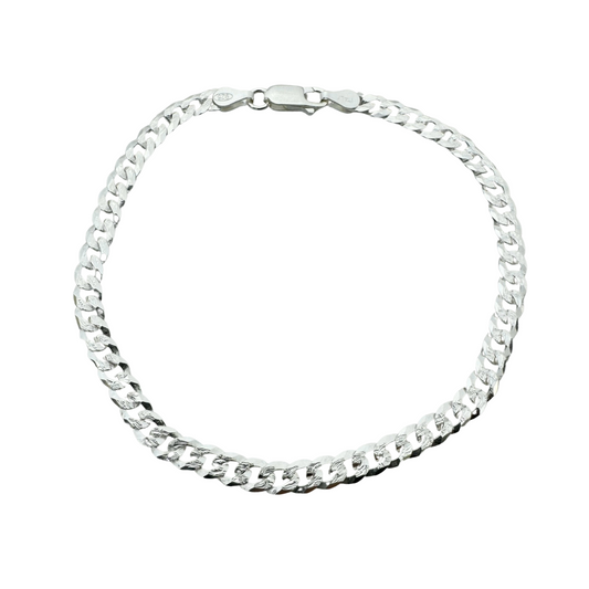 Curb Cuban Flat Chain Bracelet 5mm