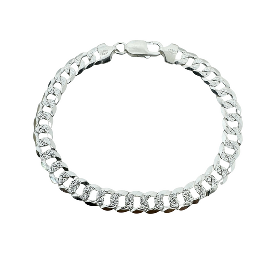 Curb Cuban Flat chain Bracelet 8mm