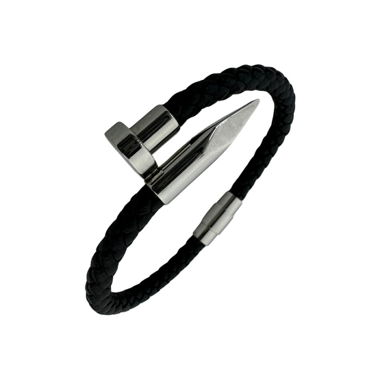 Nail Leather Bracelet