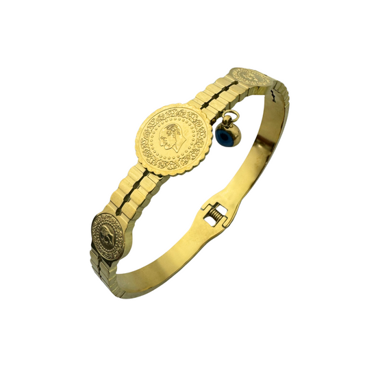 Evil Eye Coin Bangle